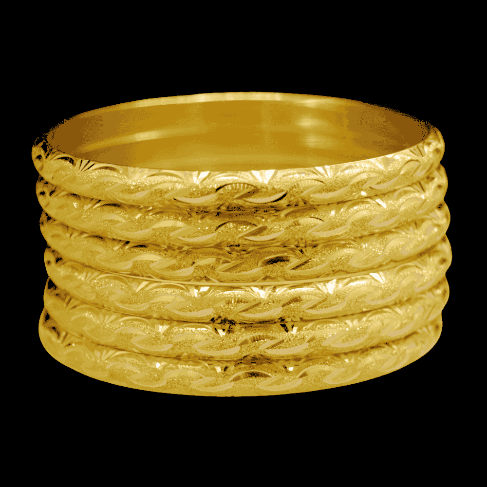 21K Gold Bangle Set, XL (22) – SW27346
